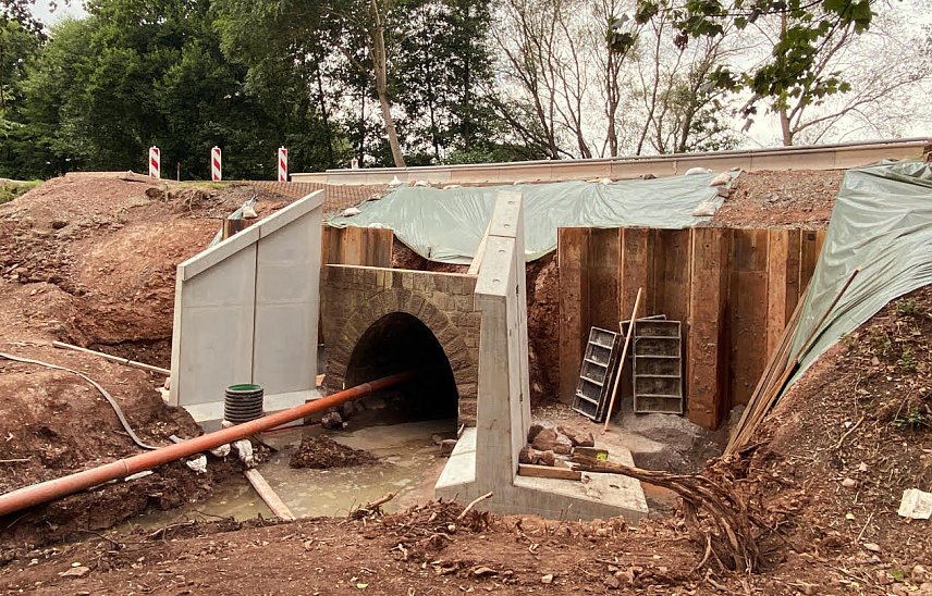 Bild: Baustelle der Br&uuml;cke zur Ibergtalsperre