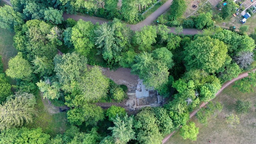 Bild: Luftbild nach dem Abriss