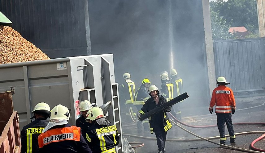 Bild: Brand in einem Heizhaus