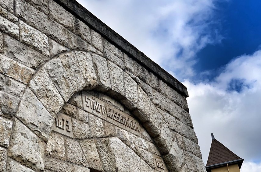 Bild: Mauer des alten Wasserwerks