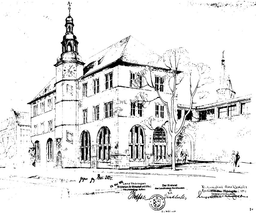 Bild: Die Skizze des Hauses von Friedrich Stabe