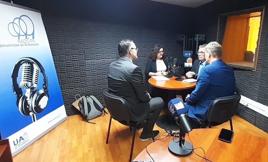 Bild: Pr&auml;sident Wagner und Staatssekret&auml;r Feller an der Universidad de Antofagasta