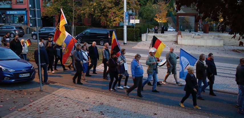 Bild: Demonstrationszug durch die Nordh&auml;user Innenstadt