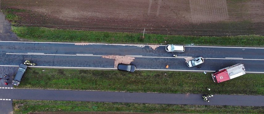 Bild: Mehrfachcrash bei Nohra