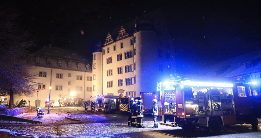 Bild: Gro&szlig;einsatz am Heringer Schloss