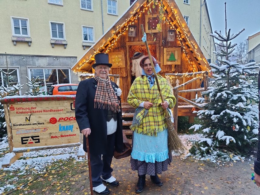 Bild: Auch der oole Professor und die Haxen waren auf dem Weihnachtsmarkt