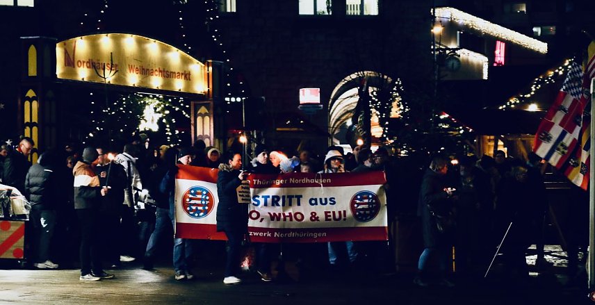 Bild: Montagsdemonstration in Nordhausen am 05. Dezember
