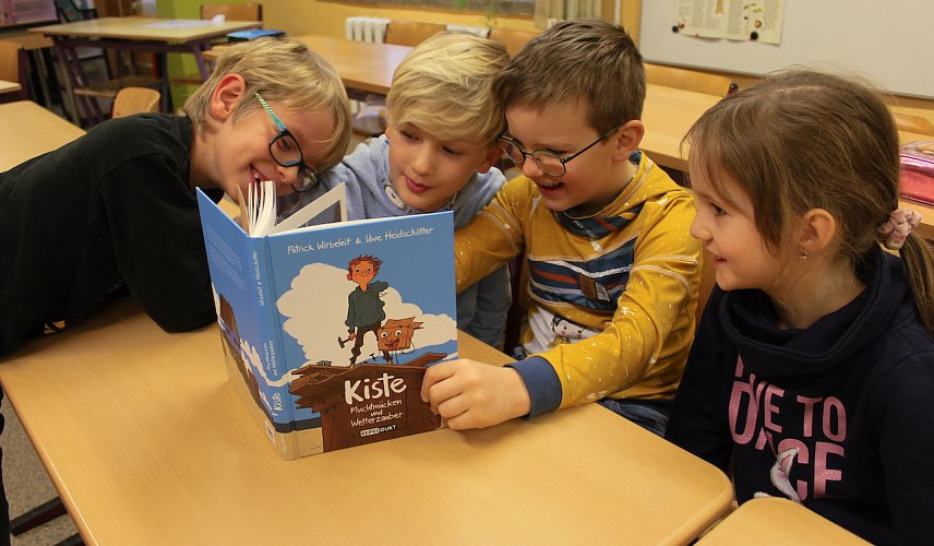 Bild: Die Kinder von Kletterer sind begeistert 