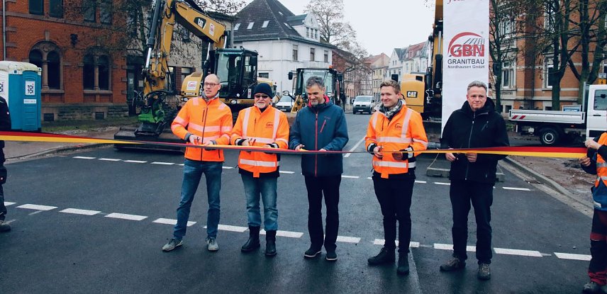 Bild: Ein Gro&szlig;projekt geht zu Ende - in Nordhausen wurde heute das Ende der Bauarbeiten in der Grimmelallee eingel&auml;utet