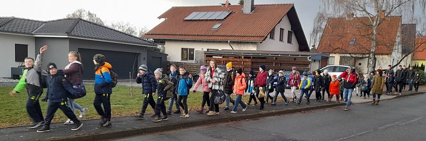 Bild: G&ouml;rsbacher und Aulebener Sportkinder gemeinsam unterwegs