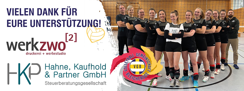 Bild: Die Bleicher&ouml;der Volleyballerinnen sagen Danke