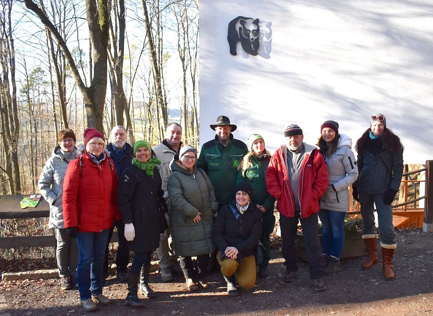 Bild: Eine Delegation aus Bad Schandau war zu Besuch im B&auml;renpark