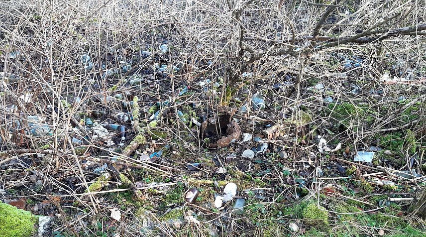 Bild: M&uuml;llsammlung am Karstwanderweg