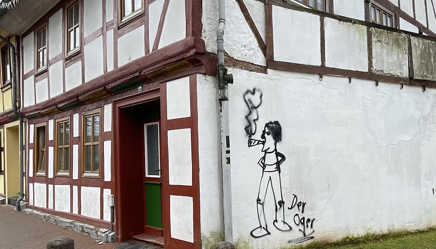 Bild: Schmiererei in Ellrich