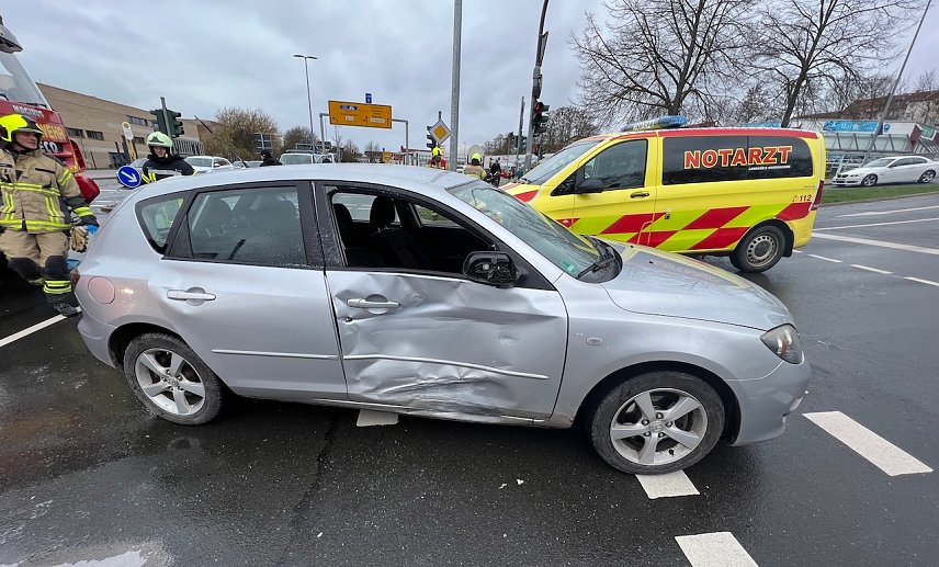 Bild: Unfall am Taschenberg heute Vormittag