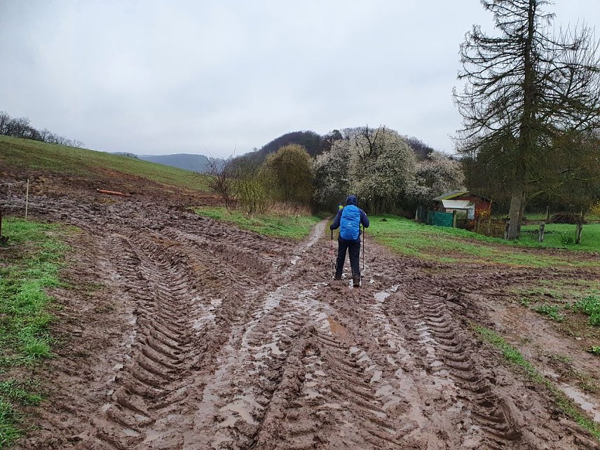 Bild: Hin und wieder war mehr rutschen als wandern