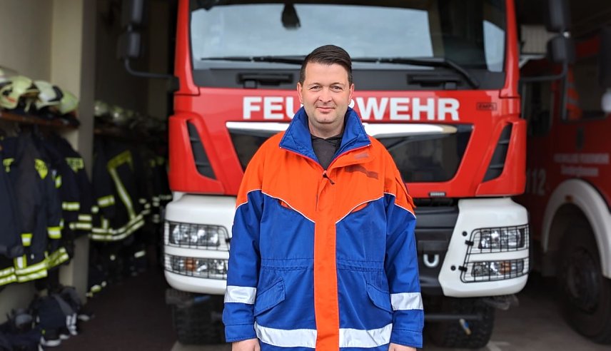 Bild: Thomas Bachmann arbeitet ehrenamtlich als Jugendwart bei der Freiwilligen Feuerwehr in Berka
