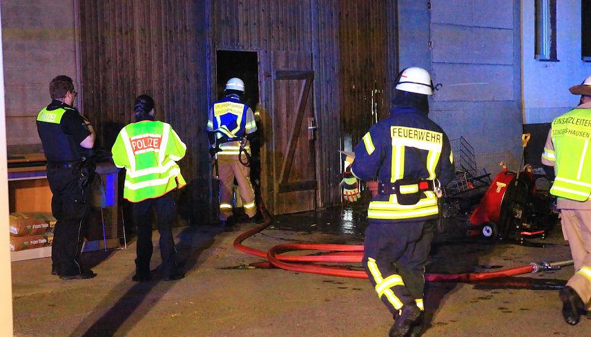 Bild: Lagerbrand in Sondershausen