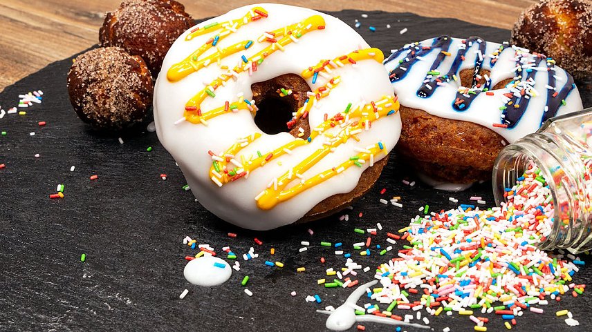 Bild: Donuts mit Kartoffelstampf: Der Geheimtipp f&uuml;r besonders saftige Donuts. Bildnachweis: