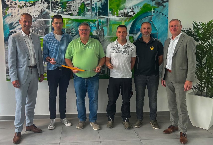 Bild: v.l. Sven D&ouml;rmann, Stephan Pein, Michael Ose, Thomas Schuller, Florian Howorka, Steffel Loup