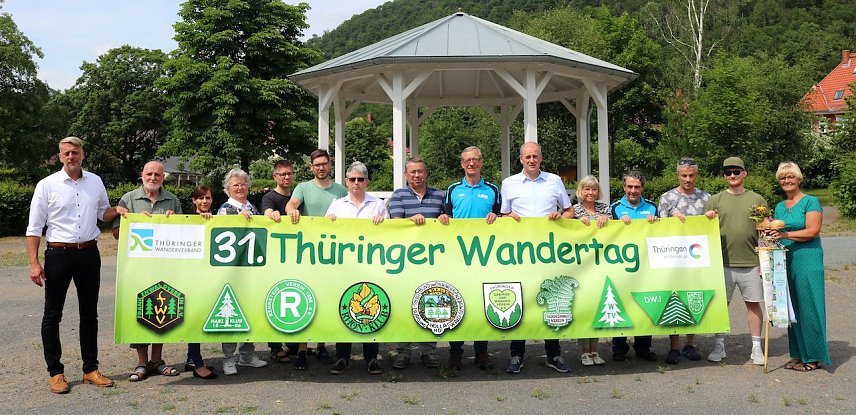 Bild: Das Organisationsteam des Th&uuml;ringer Wandertags