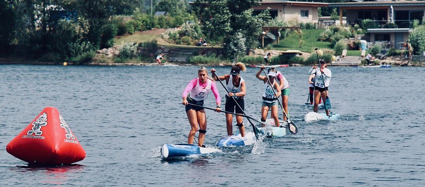 Bild: Die Euro Tour der Stehpaddler machte heute mit internationaler Besetzung wieder Halt in Nordhausen