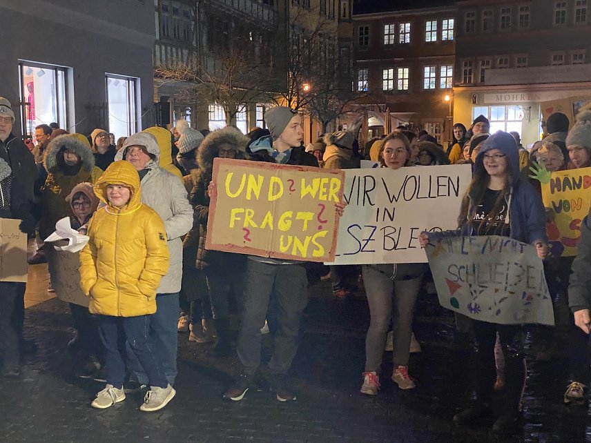 Bild: F&uuml;r den Erhalt des F&Ouml;Z hatten die Bad Langensalzaer Ende Januar demonstriert