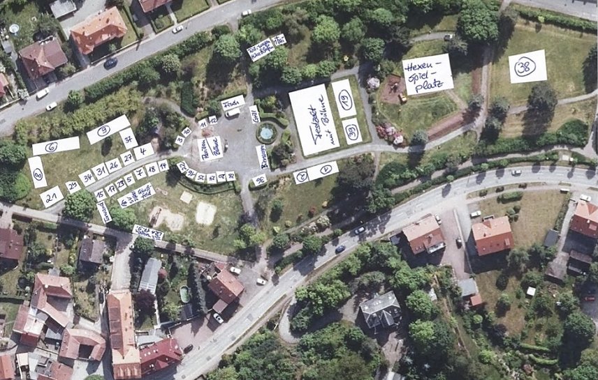 Bild: Ilfelds Feiermeile aus der Luft