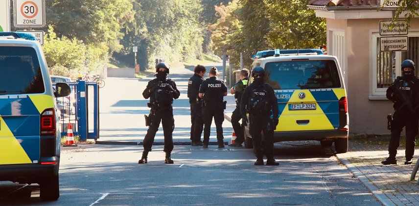 Bild: Polizeieinsatz an der Nordh&auml;user Hochschule