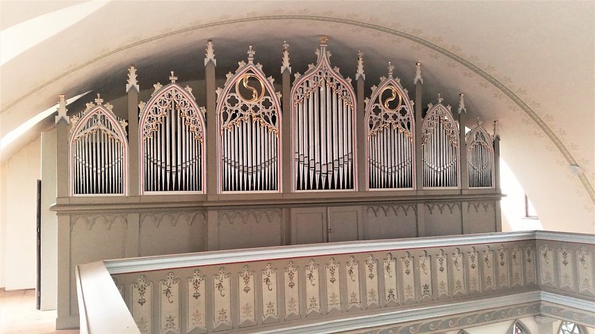 Bild: Witzmann-Orgel in der Kirche Gro&szlig;enehrich, erbaut 1851 von August Witzmann 
