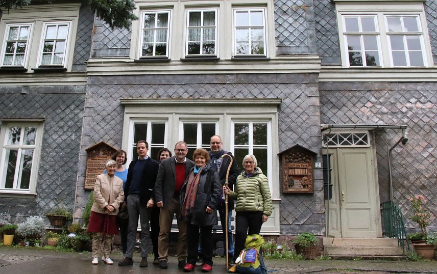 Bild: Im Kutscherhaus des Parks Hohenrode war heute wieder der Pilgerweg "Via Romea Germanica" Thema