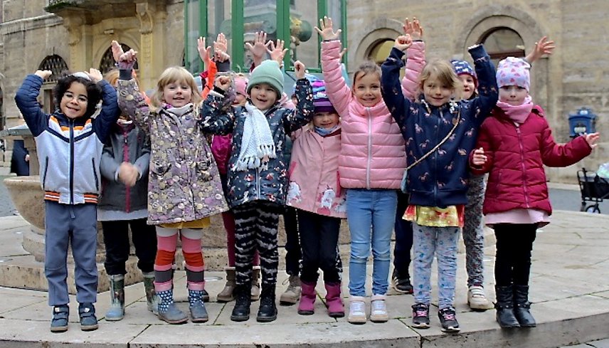 Bild: Die kleinen S&auml;nger aus der Kindertagesst&auml;tte "Clara Zetkin"