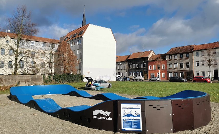 Bild: Die mobile Pumptrackanlage nach der Fertigstellung