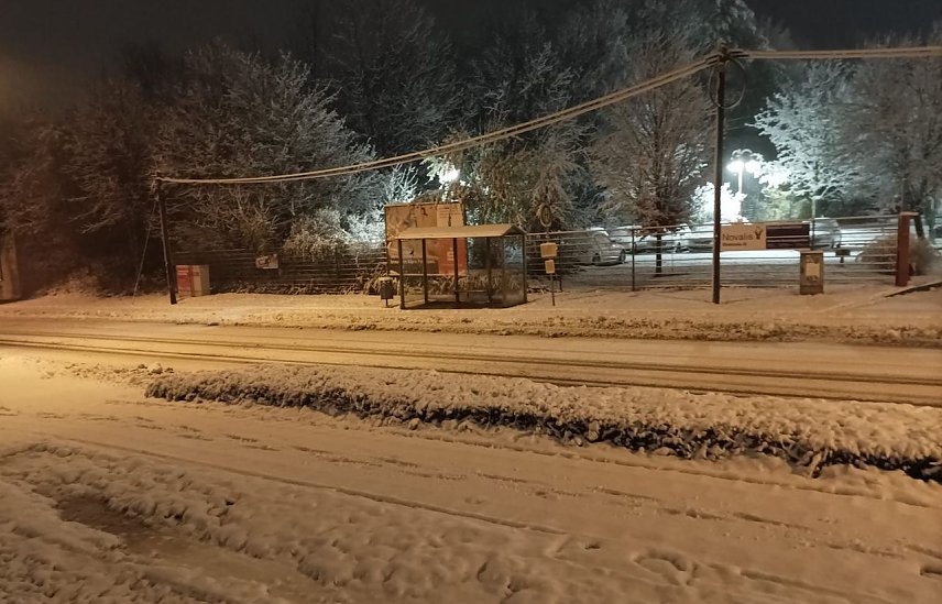 Bild: Der erste Schnee in Sondershausen-Bebra 2023