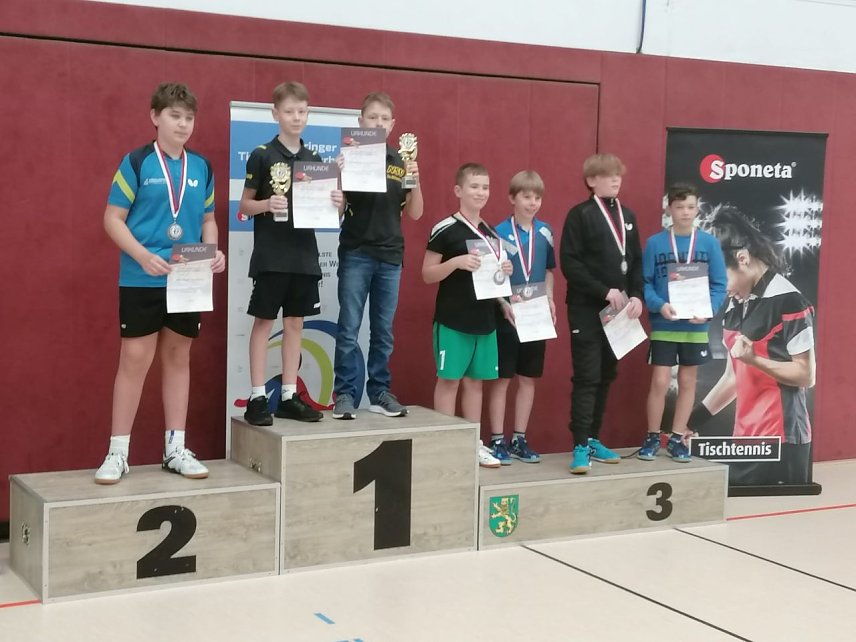 Bild: Titelverteidigung bei den Landesmeisterschaften f&uuml;r Tischtennis-Nachwuchs