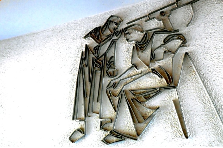 Bild: Wandbild an der Bertolt-Brecht-Schule