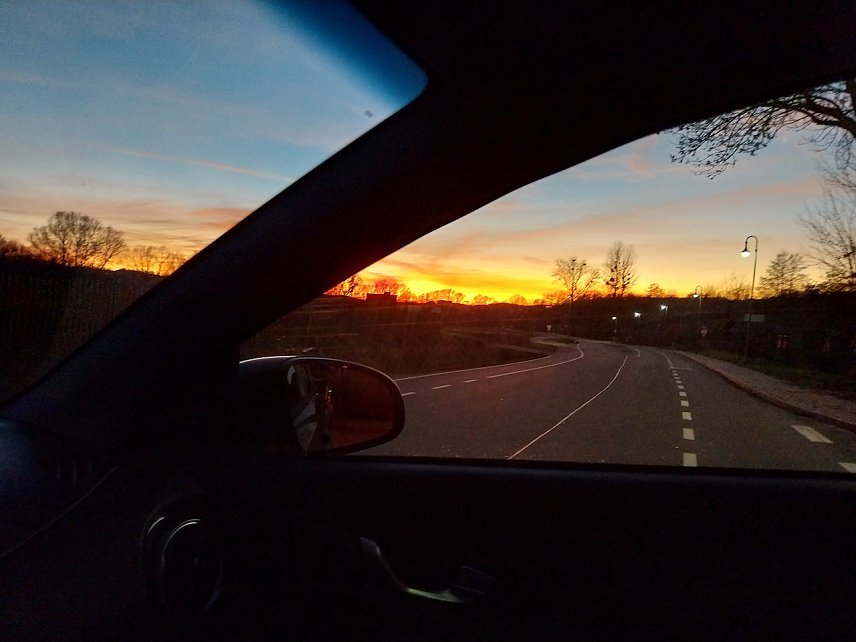 Bild: Sonnenuntergang aus Neustadt/Harz am 3. Advent 2023