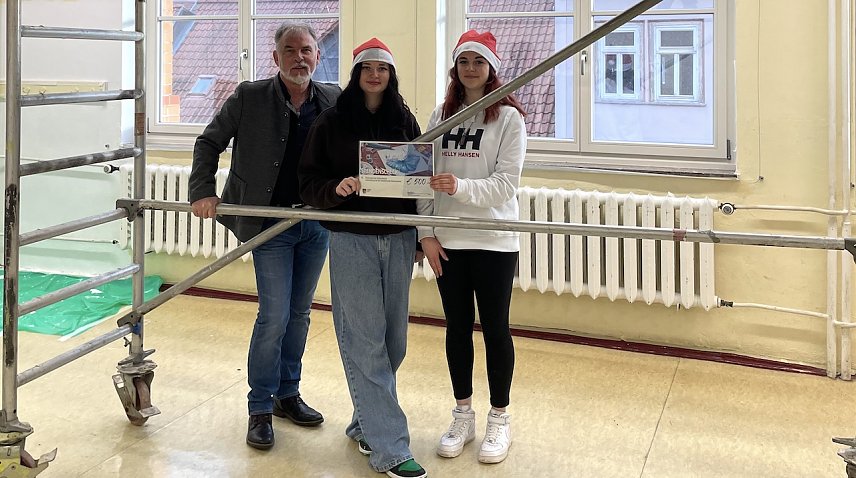 Bild: Landrat Zanker in der Wiebeckschule