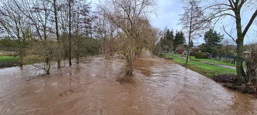 Bild: Hochwasser an der Zorge am 22.12.2023