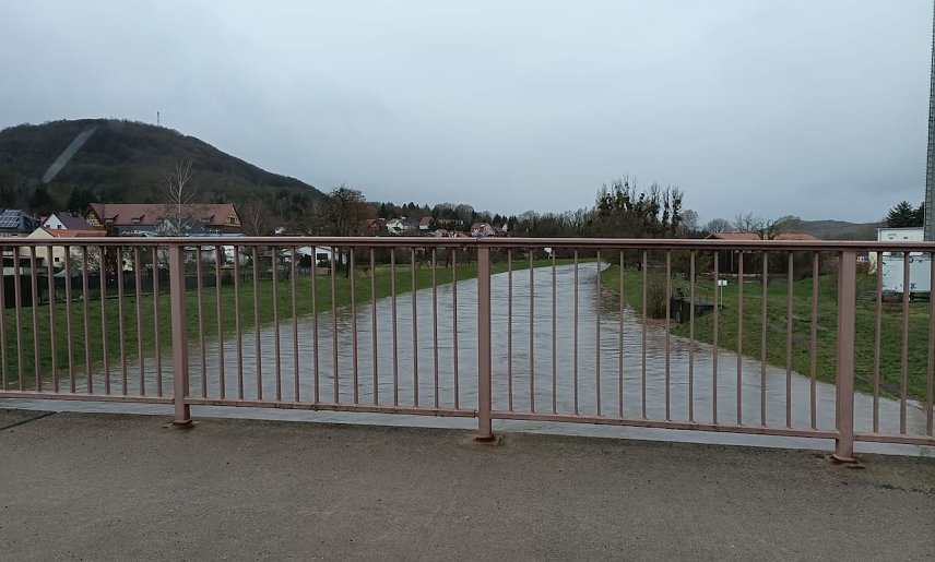 Bild: Die Wipperbr&uuml;cke am Stocksen heute Vormittag