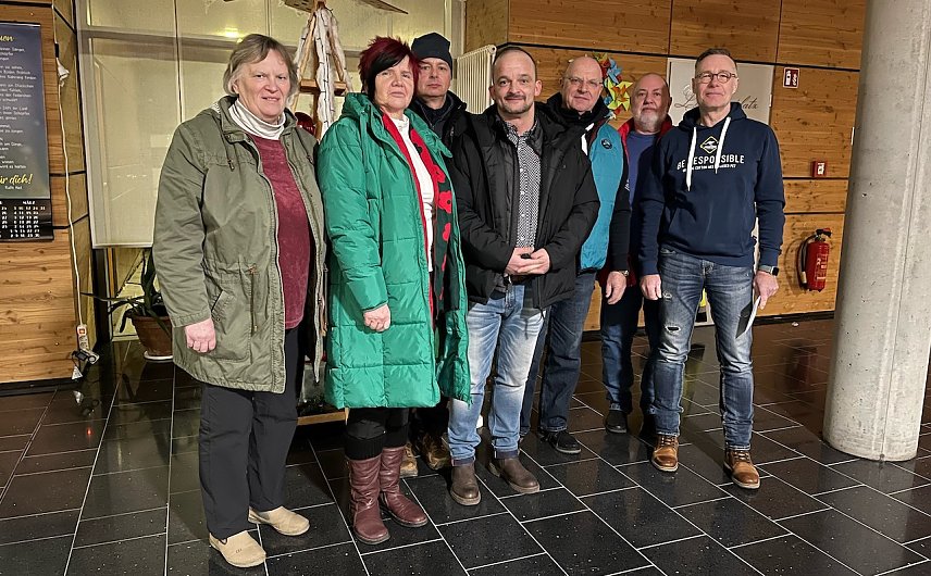 Bild: v.l.n.r.: Kristin Hattenhauer, Antje M&uuml;ller, Thomas Buchhardt, Oliver Hesse, Jochen Seliger, Ralph Trinkler, Thomas Schlegel