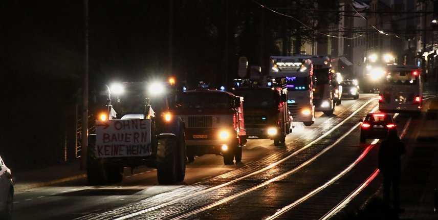 Bild: Protestkolonne in Nordhausen