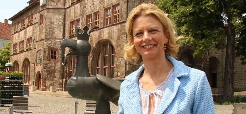 Bild: B&uuml;rgermeisterin Alexandra Rieger im vergangenen Sommer