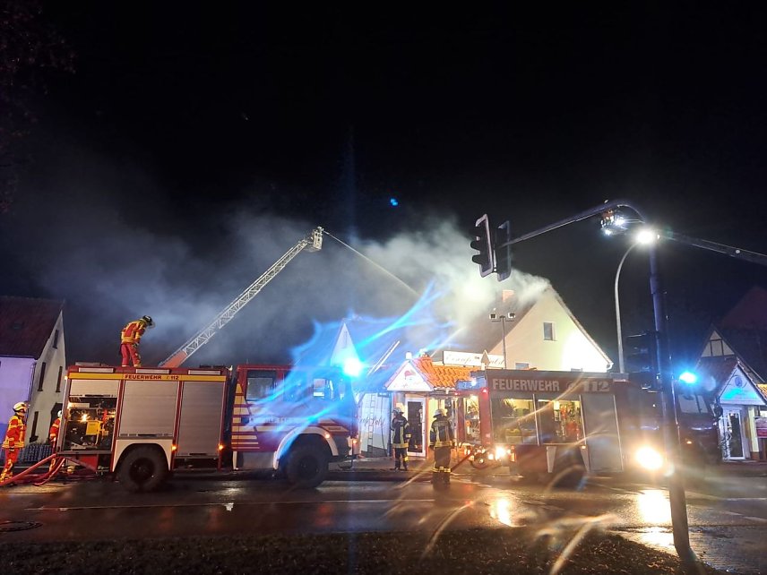 Bild: Dachstuhlbrand in Sollstedt