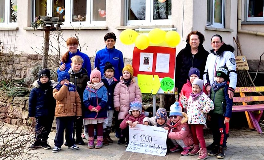 Bild: Kindervilla Bad Frankenhausen sammelt 1000 Euro f&uuml;r die Kinderkrebshilfe