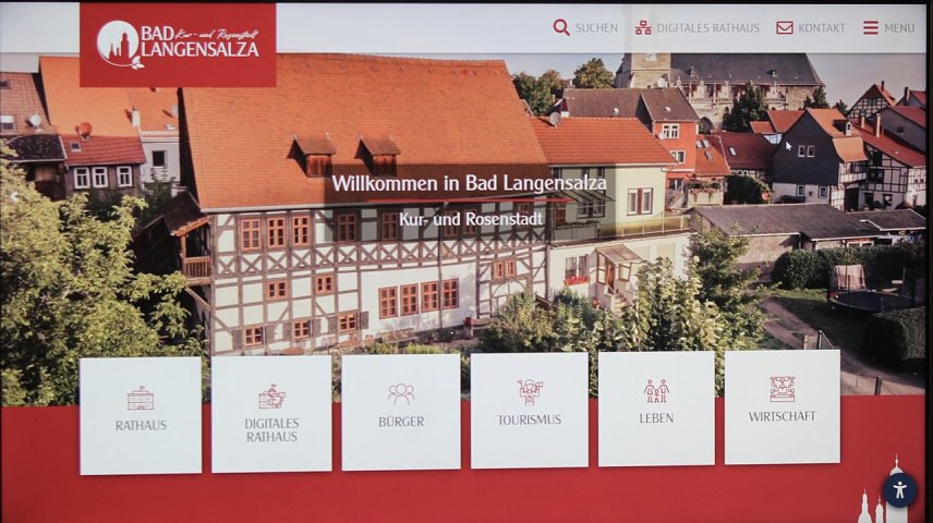 Bild: Bad Langensalza hat eine neugestaltete Website mit "Digitalem Rathaus"