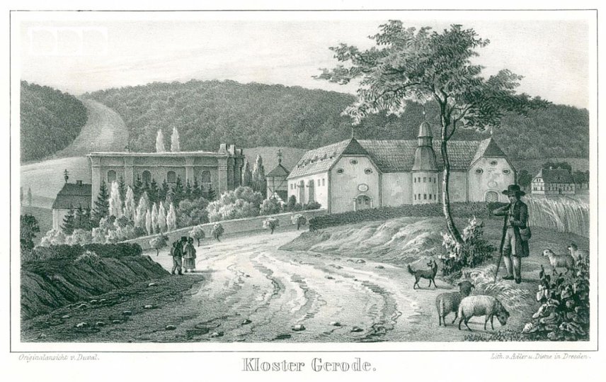 Bild: Das Kloster in der historischen Ansicht