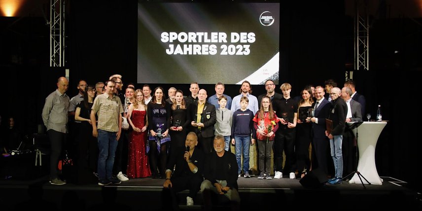 Bild: Die Sportler des Jahres 2023 wurden am Abend in der Wiedigsburg 