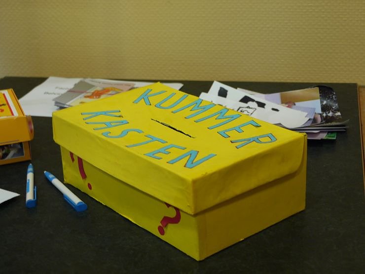 Bild: Der Kummerkasten im Vor- und Nachbereitungsraum der Ausstellung 
