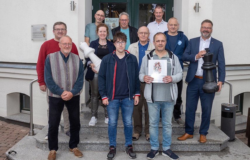 Bild: Der neu gegr&uuml;ndete Bleicher&ouml;der Schachclub